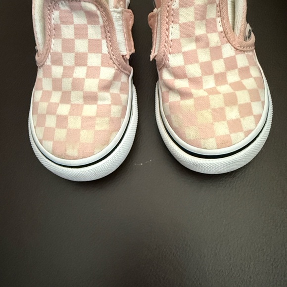 Vans Kids Pink Checkered Slip-On Shoes Toddler Sz 8 - Picture 2 of 8